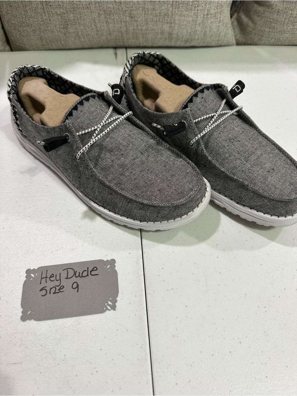 Hey Dude Women’s Wendy’s Casual Slip-On in black & white with White Soles